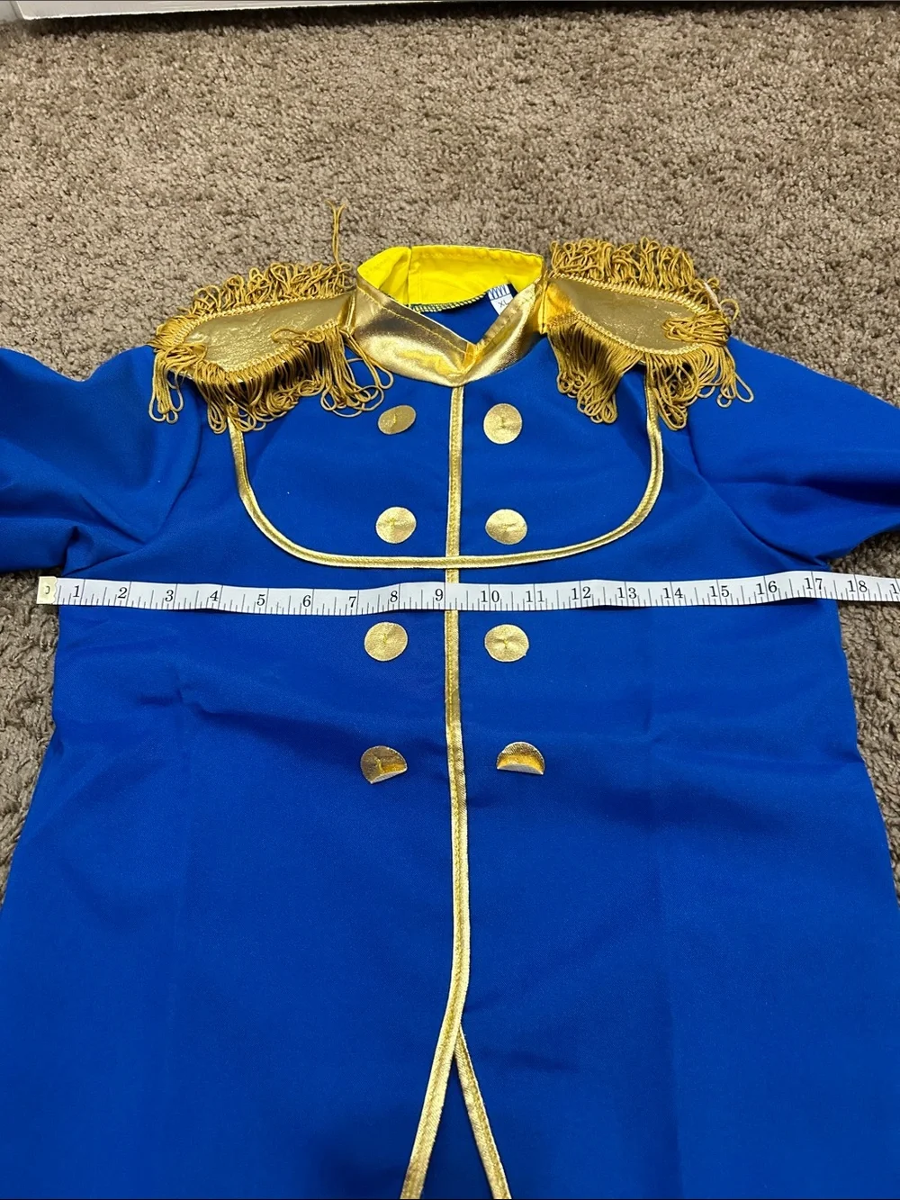 Boys' Royal Blue Prince Costume with Gold Trim
